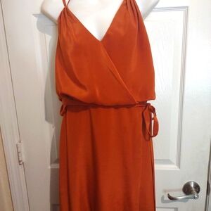 A-line V-Neck Chiffon Sleeveless Long Bridesmaids Sleeveless Dress M